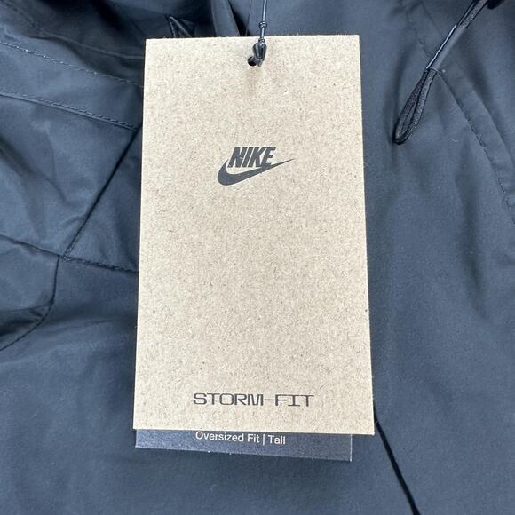 Nike Storm-FIT Jacket Mens XL Tall Black Hooded Oversized Fit Full Zip Utility - Picture 6 of 13